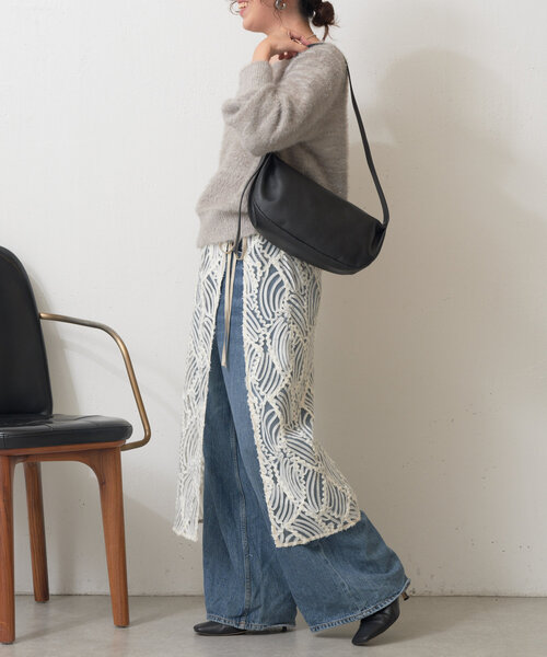 「Jena espace merveilleux」 長袖ニット FREE チャコールグレー レディース_画像8