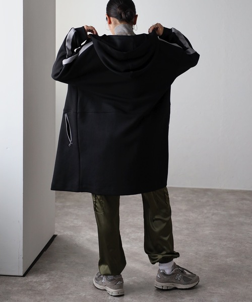 「&HALF」 「noa-ge」ジップアップパーカー M アイボリー レディース_画像4