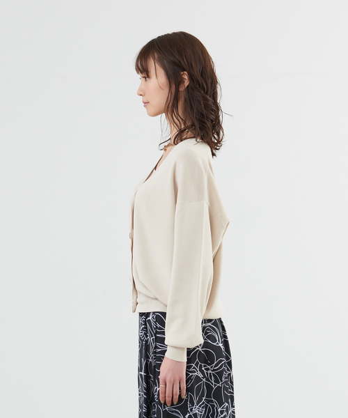 「abahouse mavie」 ニットカーディガン フリー パープル レディース_画像7