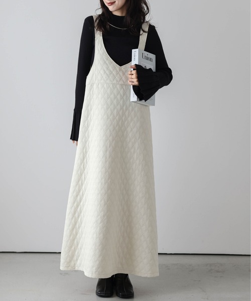 「La-gemme」 サロペットスカート フリー アイボリー レディース_画像3