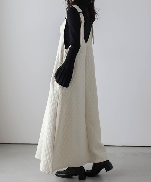 「La-gemme」 サロペットスカート フリー アイボリー レディース_画像6