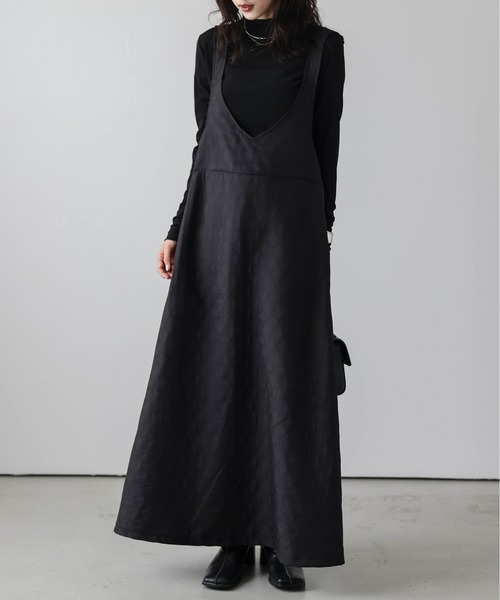 「La-gemme」 サロペットスカート フリー アイボリー レディース_画像9