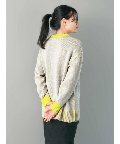 「AMERICAN HOLIC」 長袖ニット M イエロー レディース_画像5