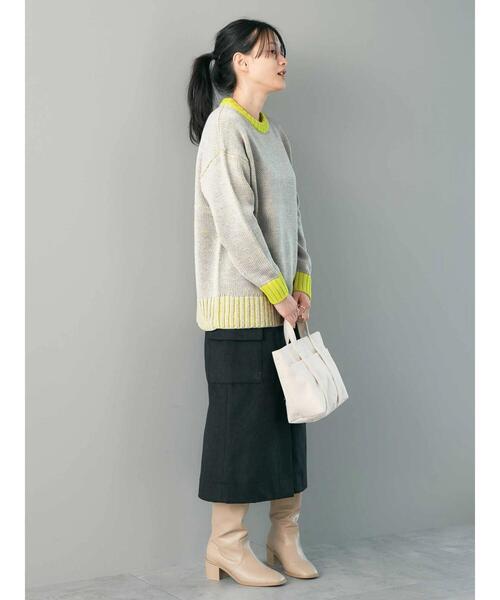 「AMERICAN HOLIC」 長袖ニット M イエロー レディース_画像6