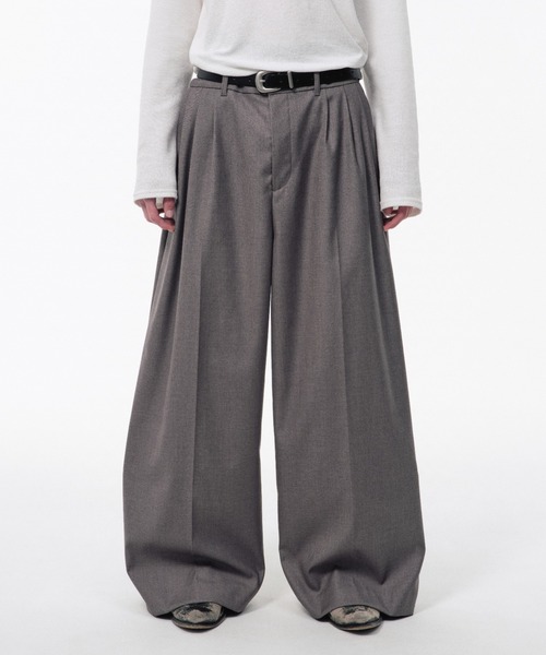 Camphor wood ワイドパンツ スラックス 3 TUCK WIDE BAGGY SLACKS / 3