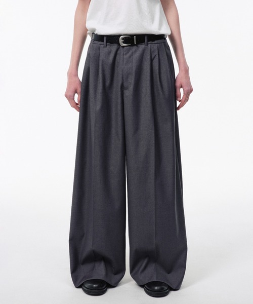 CAMPHOR WOOD ワイドパンツ スラックス 3 TUCK WIDE BAGGY SLACKS / 3