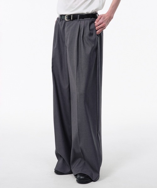 CAMPHOR WOOD ワイドパンツ スラックス 3 TUCK WIDE BAGGY SLACKS / 3