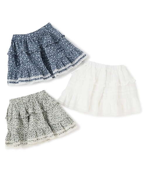 ティアードスカート・120 petit main スカート フリルティアードスカート キッズ 子供服 女の子