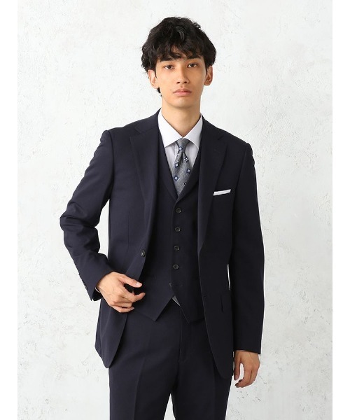 「Perfect Suit FActory」 3ピーススーツ AB5 ネイビー メンズ