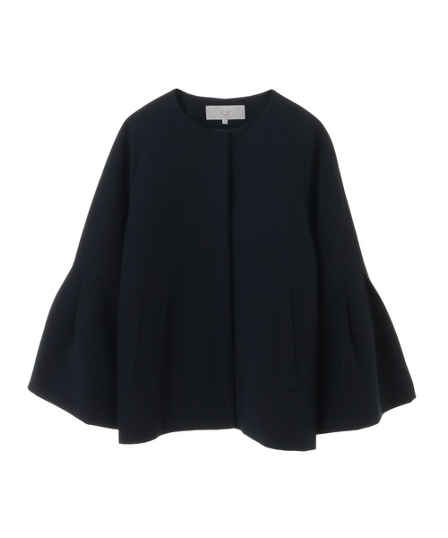 「ef-de」 ノーカラージャケット MEDIUM ダークネイビー レディース_画像9