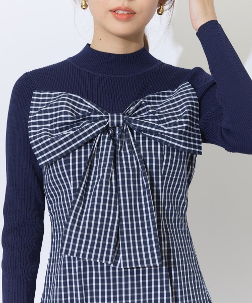 「AND COUTURE」 ドッキングワンピース FREE ブラック レディースの画像