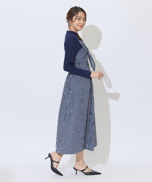 「AND COUTURE」 ドッキングワンピース FREE ブラック レディースの画像