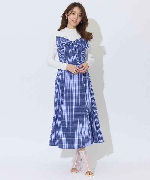 「AND COUTURE」 ドッキングワンピース FREE ブラック レディースの画像