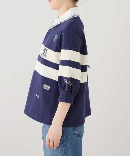 tシャツ Sea New York/シー ニューヨーク CLAIRA EMB RUGBY SHIRT レディースの画像