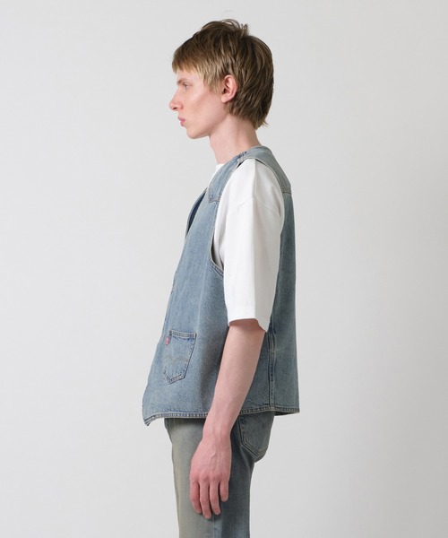 「Levi's」 ベスト X-LARGE インディゴブルー メンズ_画像3