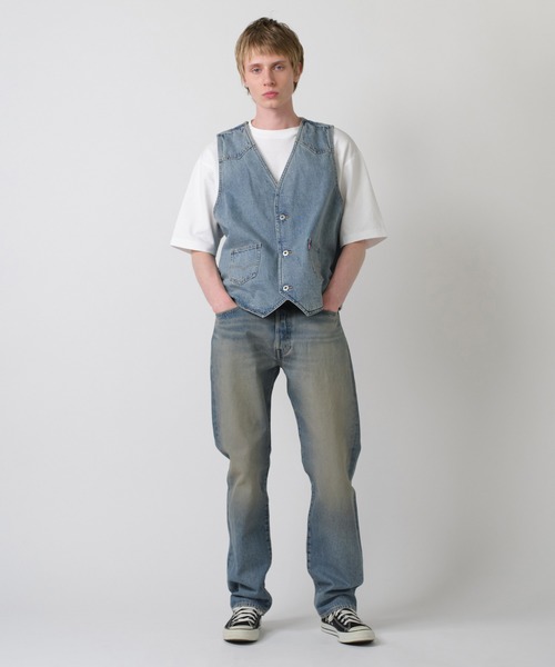 「Levi's」 ベスト X-LARGE インディゴブルー メンズ_画像5