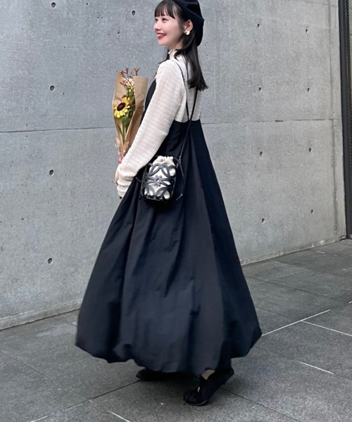 hinari（ヒナリ） キャミソールワンピース SMALL ブラック レディース