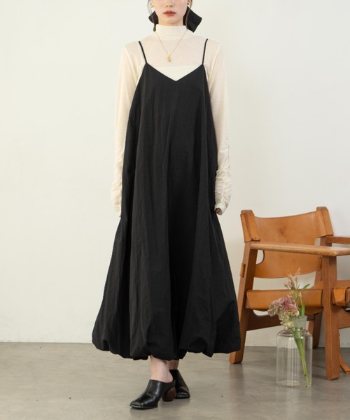 hinari（ヒナリ） キャミソールワンピース SMALL ブラック レディース