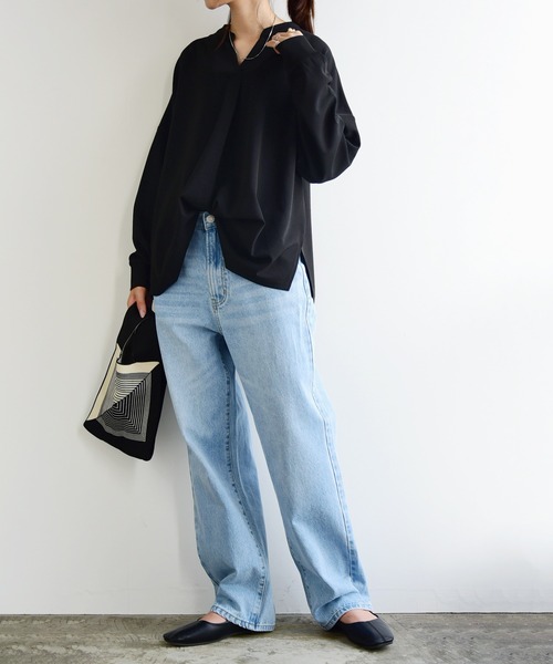 「and it_」 デニムパンツ L ブルー レディース_画像3