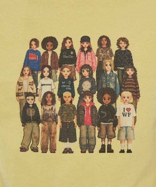 「WISH FOR EVER」 半袖Tシャツ MEDIUM ライトピンク メンズ_画像2