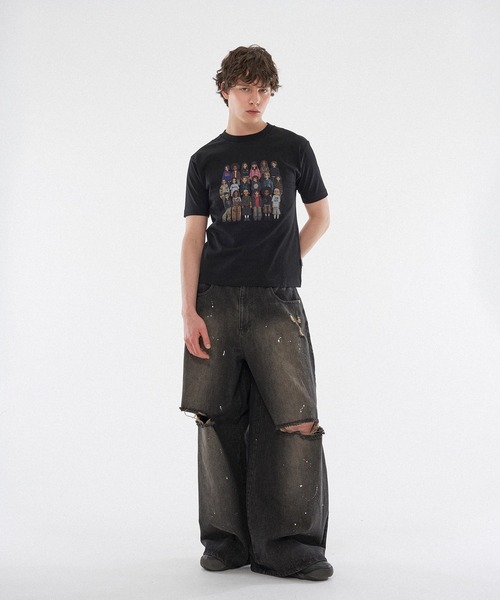 「WISH FOR EVER」 半袖Tシャツ MEDIUM ライトピンク メンズ_画像9