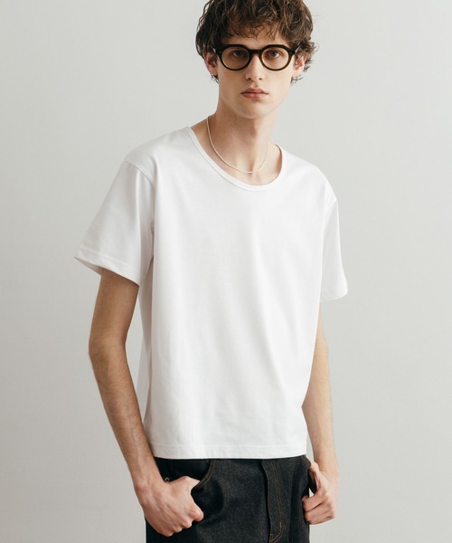 「LURAKU」 半袖Tシャツ L オフホワイト メンズ_画像7