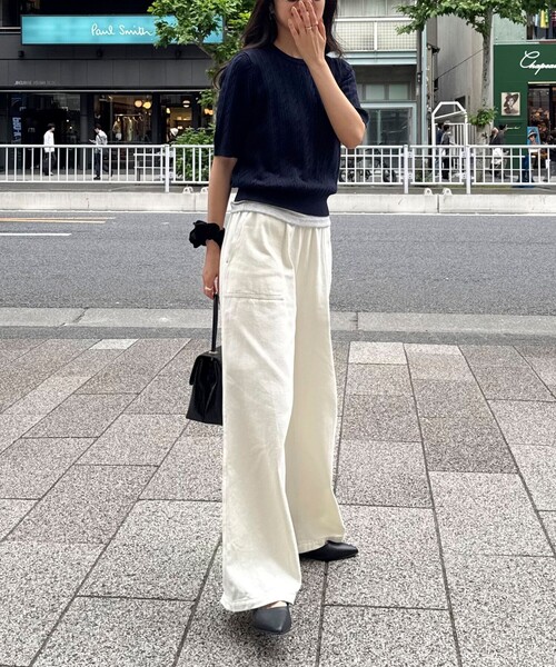 「fredy emue」 デニムパンツ 38 アイボリー レディース_画像5