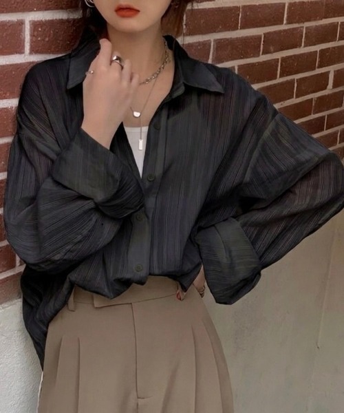 Beststore（ベストストア） ブラウス シャツ シアーシャツ ストライプ