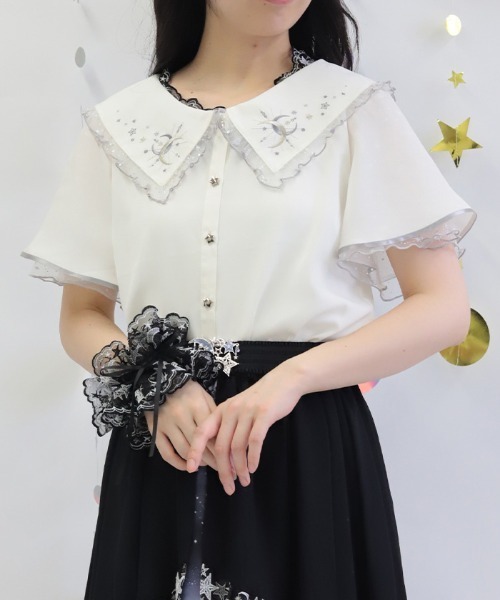 axes femme（アクシーズ ファム） ブラウス シャツ 半袖 ルミナス