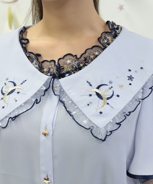 axes femme（アクシーズ ファム） ブラウス シャツ 半袖 ルミナス 