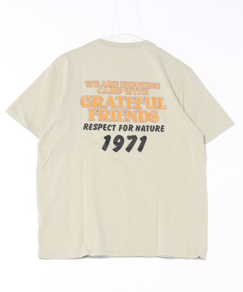 「CAMP7」 半袖Tシャツ M ブラック×ブルー メンズ_画像4