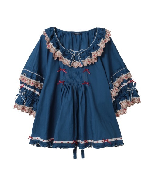 PINK HOUSE ピンクハウス ブラウス 半袖 PINK HOUSE（ピンクハウス） ブラウス シャツ 半袖 アップルレース使い