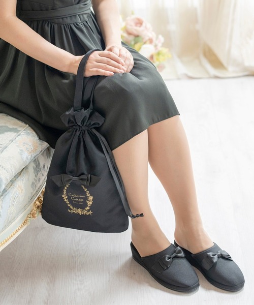 Eddie et cherie スリッパ リボン巾着＆フォーマルスリッパ : ZOZOTOWN