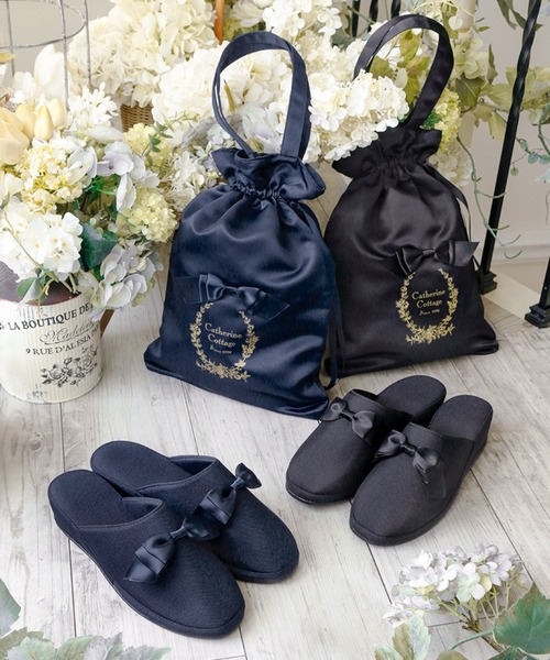 Eddie et cherie スリッパ リボン巾着＆フォーマルスリッパ : ZOZOTOWN