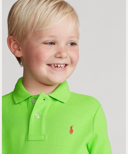 ポロシャツ  コットン メッシュ ポロシャツ キッズ 子供服 男の子の画像