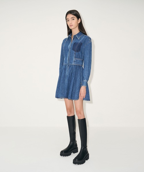 VIVAIA 撥水加工 ニーハイ プラットフォーム チャンキー ブーツ VIVIAN ブーツ 厚底プラットフォームチャンキーヒールストレッチロング