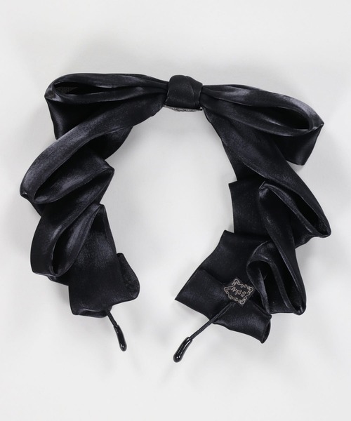 新品 UNMINOU フラットリボンカチューシャ（BLACK） 完売品 SPINNS カチューシャ リボンカチューシャ : ZOZOTOWN Yahoo!店