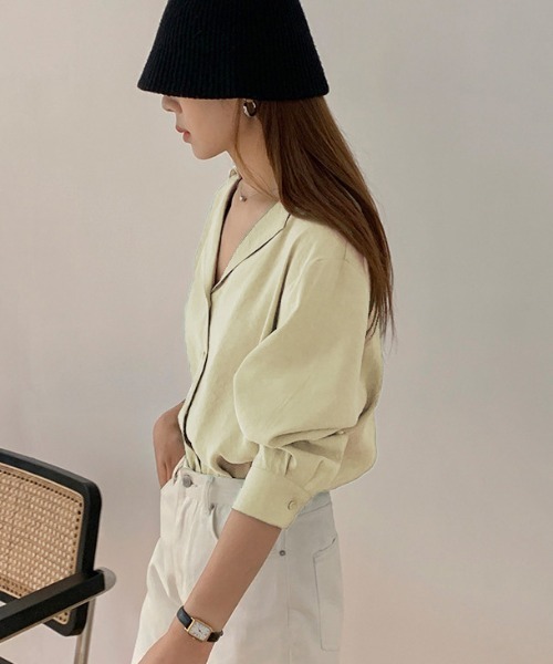 ブラウス シャツ 「セットアップ対応」オープンカラービッグシルエットシャツ レディース UNRELAXING | ビッグシルエット総柄開襟アロハシャツ - Buyee