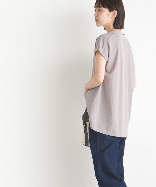 OMNES（ファッション） tシャツ 接触冷感裾ラウンドフレンチ