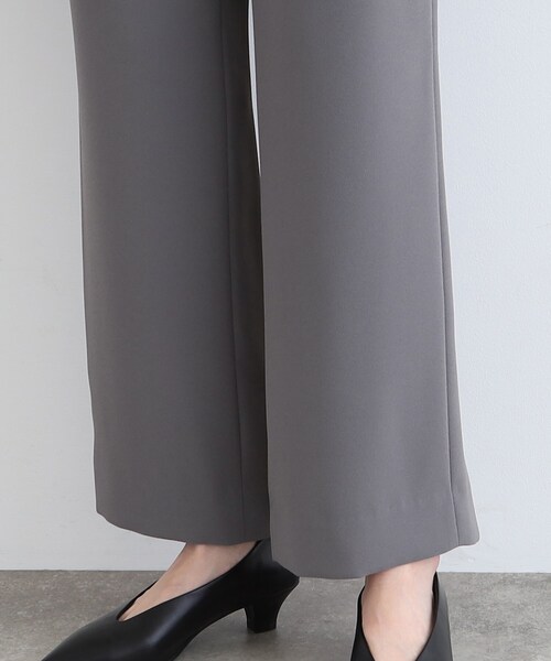 パンツ スーツ 「こなれSETUP/ウエストゴム/洗える」ストレートパンツ  