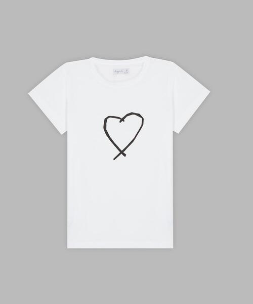 【美品☆】agnes b. アニエス・ベー 半袖チビロゴTシャツ T1 agnes b.（アニエスベー） tシャツ アイコニック プリント コットン
