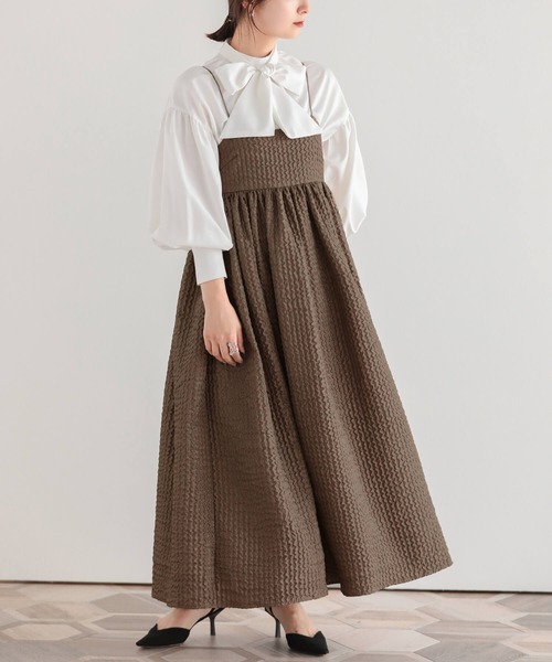 Fit more（フィットモア） パーティードレス ワンピース ジャガード