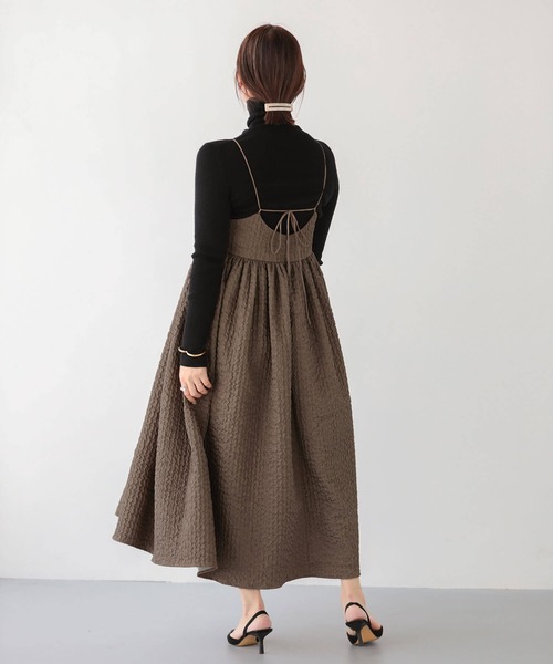 Fit more（フィットモア） ワンピース ジャガードフレア