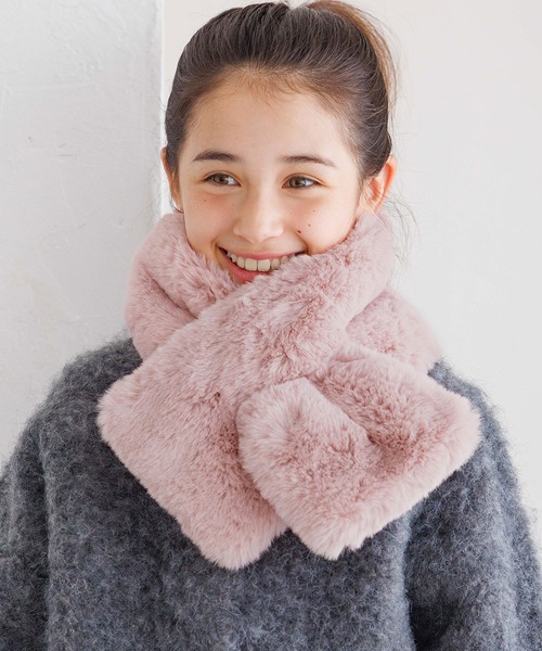 coca（コカ） マフラー キッズ 親子お揃いフェイクファーティペット 