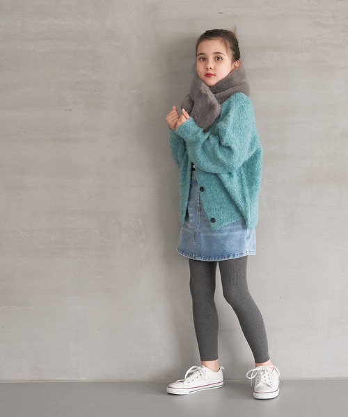 coca マフラー キッズ 親子お揃いフェイクファーティペット 子供