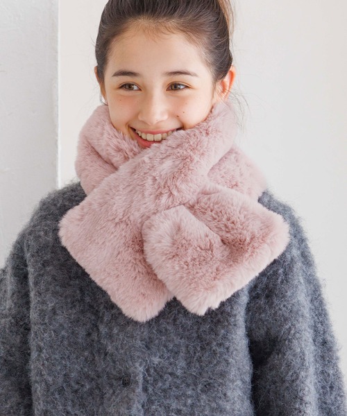 coca（コカ） マフラー キッズ 親子お揃いフェイクファーティペット