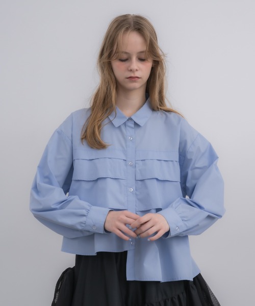 ブラウス シャツ asymmetry frill shirt/アシンメトリーフリル