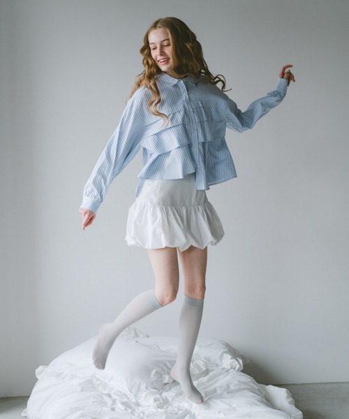 ブラウス シャツ 「 ZOZO限定 」asymmetry frill shirt/アシンメトリー