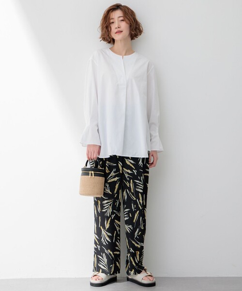 未使用近　23区　CANCLINI スキッパーベルト付き ブラウス 23区｜CANCLINI スキッパーベルト付き ブラウス | Rakuten Fashion