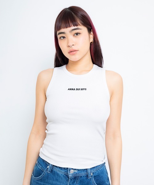セール(SALE)開催中！ファッション通販 タンクトップ ロゴリブタンクトップ NYC SUI ANNA ノースリーブ トップス